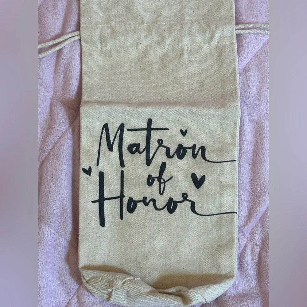 Matron of Honor Drawstring Bag